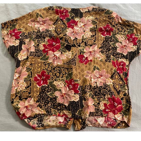 MELROSE floral quilted style pattern Short sleeve top - Picture 4 of 7